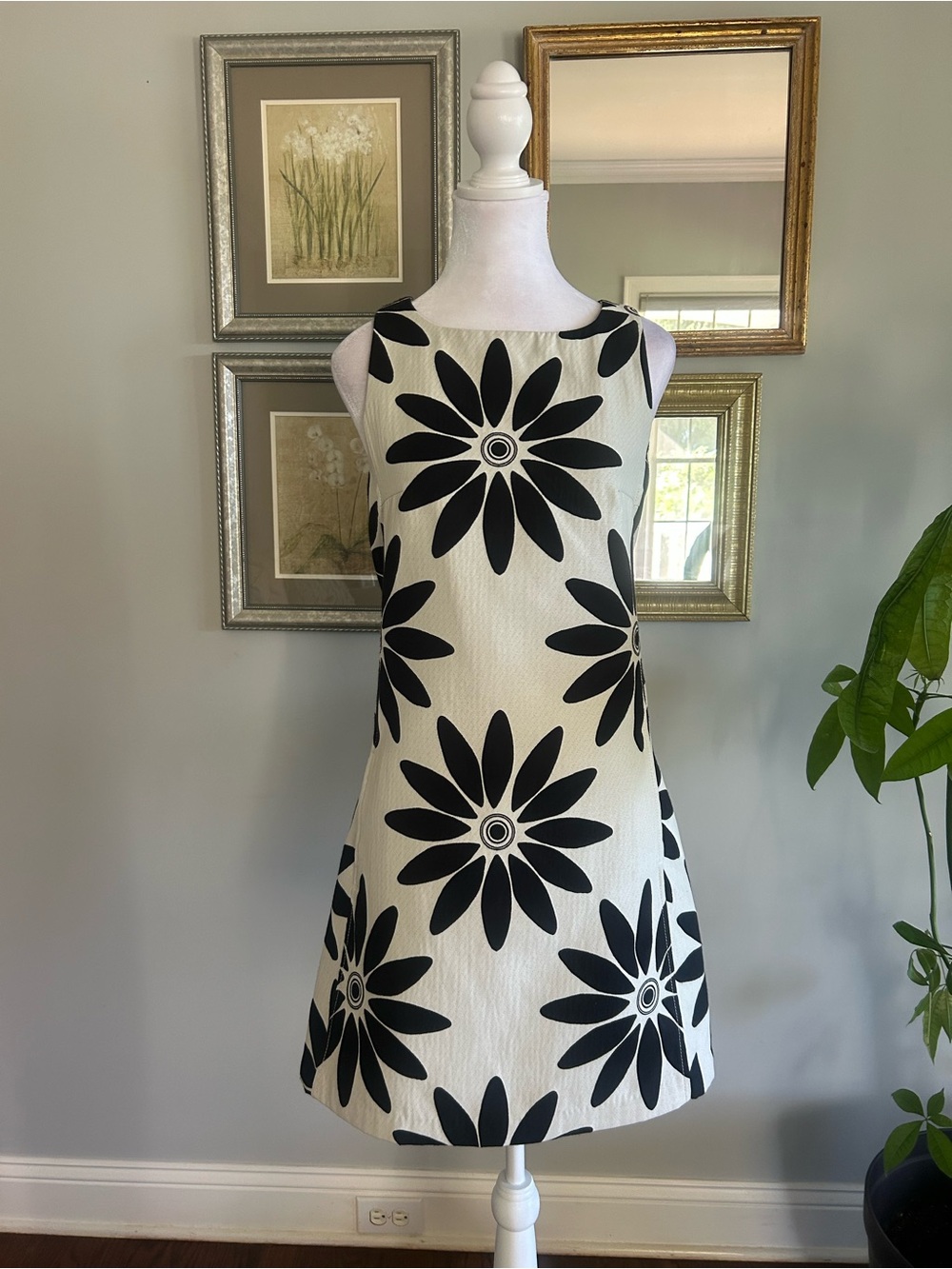 Desigual Black & White Floral Mini Dress
